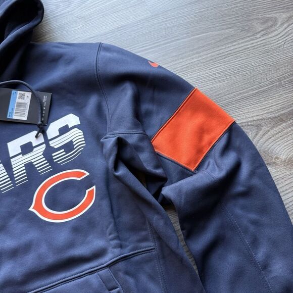 Chicago Bears Hoodie Mens Medium Nike Pullover Sweatshirt On Field NFL 100th NWT - Picture 4 of 11
